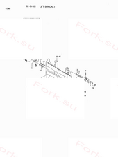 Кронштейн подъема 4m15b w=1600 w16 Mitsubishi 9410253800 (BRACKET, LIFT 4M15B W=1600 W16)