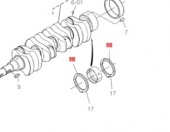 Упорные полукольца 0,2 для двигателя Kubota V2403 Упорные полукольца 0,2 для двигателя Kubota V2403
