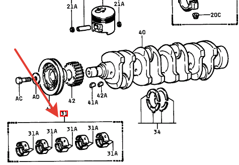 Комплект коренных вкладышей 0,25 для двигателя 1DZ 117047820171 Комплект коренных вкладышей 0,25 для двигателя 1DZ 117047820171