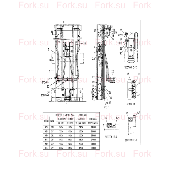 Схема узла Doosan для артикула 8G3970