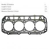 Прокладка головки блока цилиндров (ГБЦ) для двигателя Yanmar 4TNV98 Прокладка головки блока цилиндров (ГБЦ) для двигателя Yanmar 4TNV98
