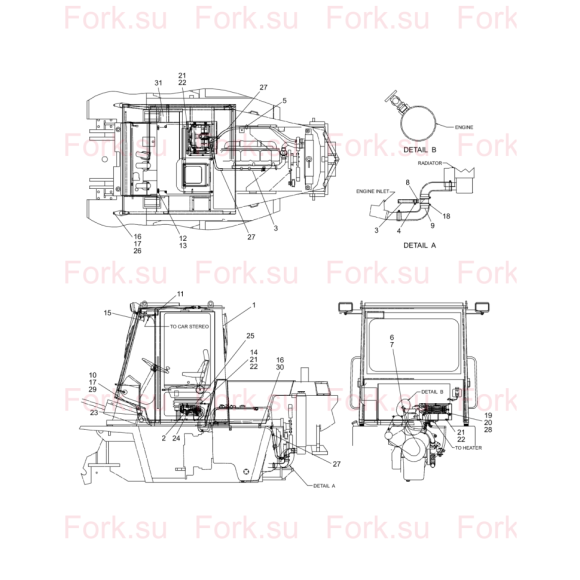 Схема узла Doosan для артикула S0555763