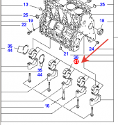 Комплект кореных вкладышей 0,25 для двигателя 4D92E YM12990002340 Комплект кореных вкладышей 0,25 для двигателя 4D92E YM12990002340