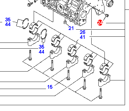 Комплект кореных вкладышей STD для двигателя 4D92E YM12990002800 Комплект кореных вкладышей STD для двигателя 4D92E YM12990002800