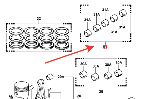 Комплект кореных вкладышей 0,25 для двигателя 5К 117047600171 Комплект кореных вкладышей 0,25 для двигателя 5К 117047600171