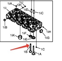 Клапан выпускной для двигателя Cummins A2300 Клапан выпускной для двигателя Cummins A2300