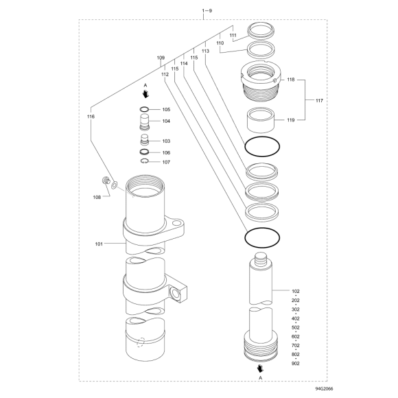 Схема узла Mitsubishi для артикула 94A2200018