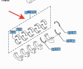 Комплект коренных вкладышей 0,5 для двигателя S4S 32A0900030 Комплект коренных вкладышей 0,5 для двигателя S4S 32A0900030