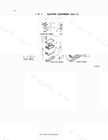 Схема узла Mitsubishi для артикула 9120511900 Схема узла Mitsubishi для артикула 9120511900