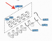 Комплект коренных вкладышей STD для двигателя S4S 32A0900010 Комплект коренных вкладышей STD для двигателя S4S 32A0900010