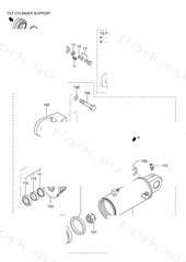 Уплотнение kit наклона цилиндр Mitsubishi 9440430140 (SEAL KIT,TILT CYLINDER)