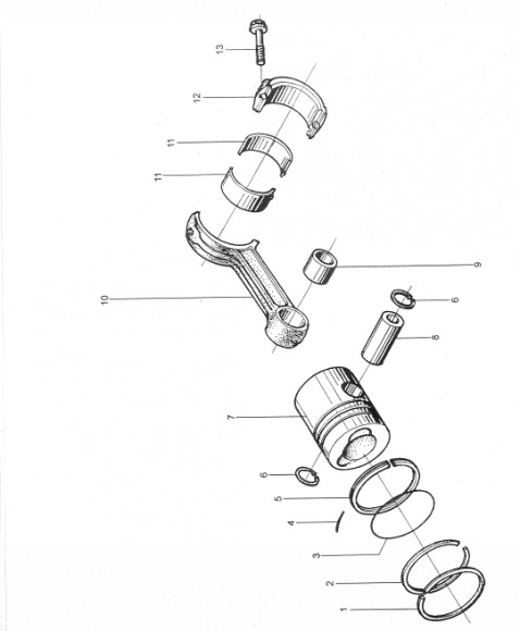 Поршневые кольца двигателя для двигателя - A490BPG, 490B-04002