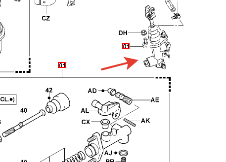 Главный тормозной цилиндр на 7 и 8 серии 472102332171