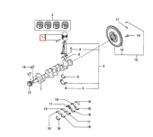 Поршень с пальцем 0,5 для двигателя K15 Поршень с пальцем 0,5 для двигателя K15