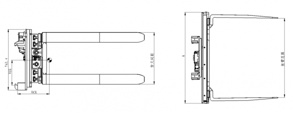 Поворотный позиционер вил  - 2 пар вил  XZC23D-C011 для вилочного погрузчика Поворотный позиционер вил  - 2 пар вил  XZC23D-C011 для вилочного погрузчика
