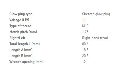 Свеча подогрева для двигателя Cummins A2300