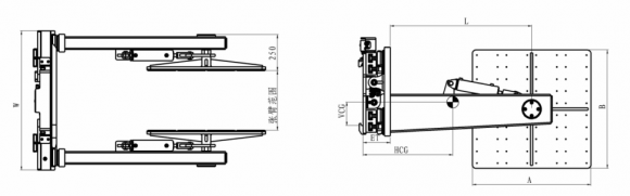 Захват для табака  Tipping YYC14E-B001 на вилочный погрузчик