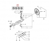 Комплект поршневых колец 1,0 для двигателя K15