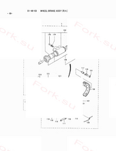 Тормоза узел в сборе колесо r h Mitsubishi 9154611100 (BRAKE ASSY, WHEEL R. H.)
