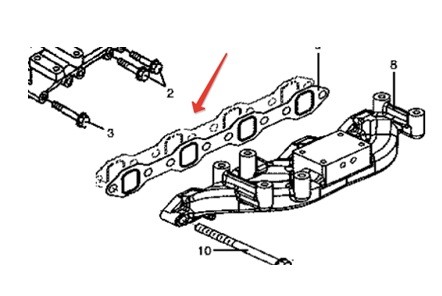 Прокладка выпускного коллектора для двигателя Cummins B3.3 Прокладка выпускного коллектора для двигателя Cummins B3.3