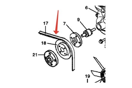 Ремень генератора для двигателя Cummins B3.3