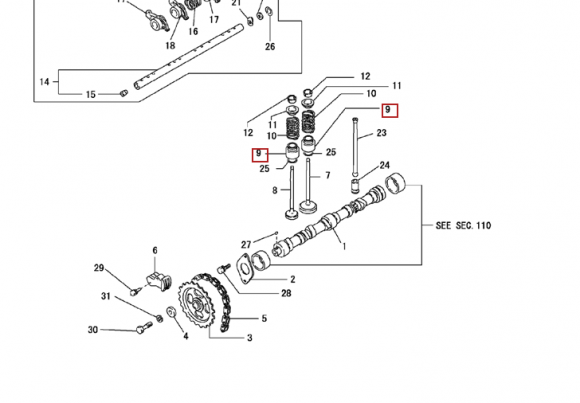 Маслосъемный колпачок для двигателей  K15,K21,K25 Маслосъемный колпачок для двигателей  K15,K21,K25