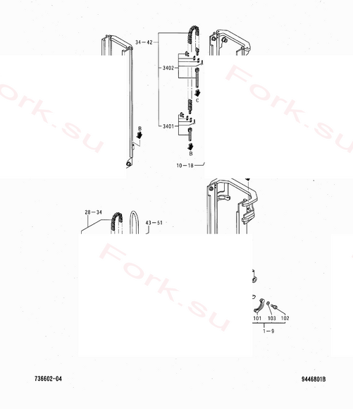 Схема узла Mitsubishi для артикула 9446833100