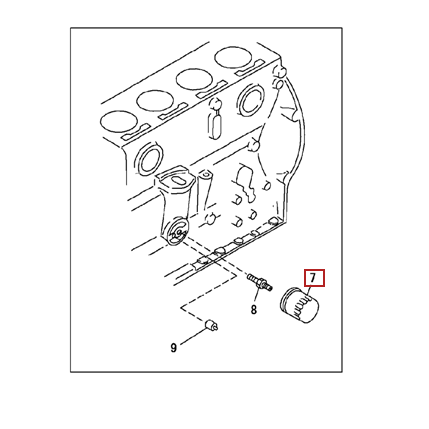 Фильтр масляный для двигателей K15,K21,K25