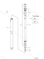 Трубка ass'y цилиндр mlh3000 Mitsubishi 70001-79110 (Tube ass'y, cylinder, MLH3000)