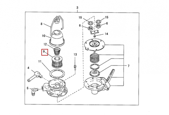Фильтр топливный для двигателей K15,K21,K25