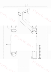 Piston тяга compl v33 Mitsubishi 9429110700 (PISTON ROD COMPL. V33)