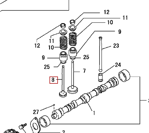 Клапан выпускной для K15,K21,K25 Клапан выпускной для K15,K21,K25