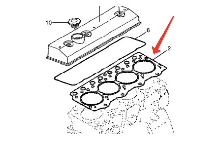Прокладка головки блока цилиндров (ГБЦ) для двигателя Cummins B3.3