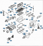 Комлект уплотнений двигателя S4Q2 Комлект уплотнений двигателя S4Q2