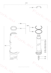Цилиндр подъема m l h 4 7m Mitsubishi 9445128070 (CYLINDER,LIFT M.L.H 4.7M)