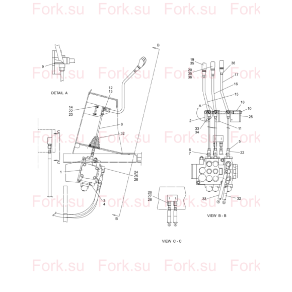 Схема узла Doosan для артикула 6V8639