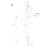 Тяга ass'y piston mlh5500 cs rp Mitsubishi 70001-43680 (Rod ass'y, piston, MLH5500, CS/RP)