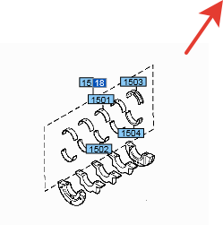 Комплект коренных вкладышей 0,75 для двигателя S4Q2 Комплект коренных вкладышей 0,75 для двигателя S4Q2