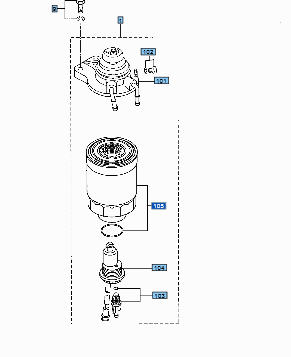 Топливный фильтр для двигателей S4Q2 и S4S