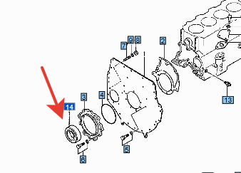 Сальник коленвала задний для двигателя S4Q2