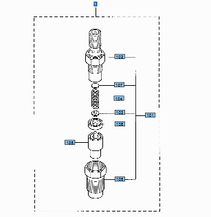 Форсунка для двигателей S4Q2, S4S и S6S
