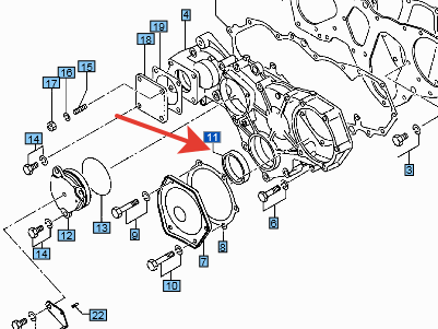 Сальник коленвала передний для двигателя S4Q2 Сальник коленвала передний для двигателя S4Q2