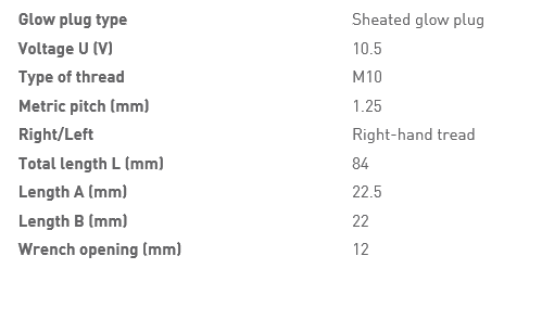 Свеча накаливания для двигателей S4Q2, S4S и S6S