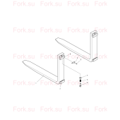 FORK ASSY;(40X100X1150)BG3 L Doosan D580472
