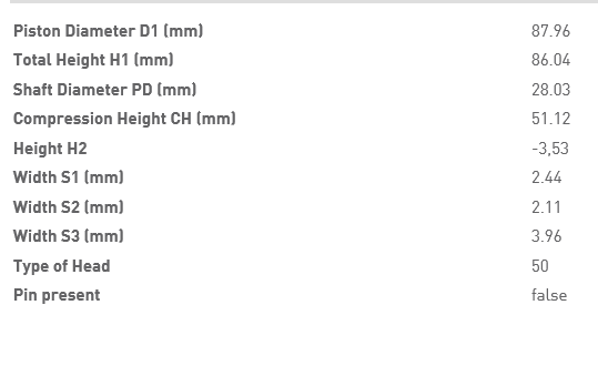 Поршень STD для двигателя S4Q2 Поршень STD для двигателя S4Q2
