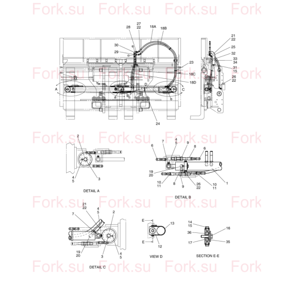 Схема узла Doosan для артикула D917007