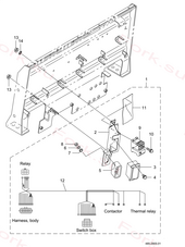 Кронштейн comp panel Mitsubishi 54001-76361 (Bracket comp., panel)