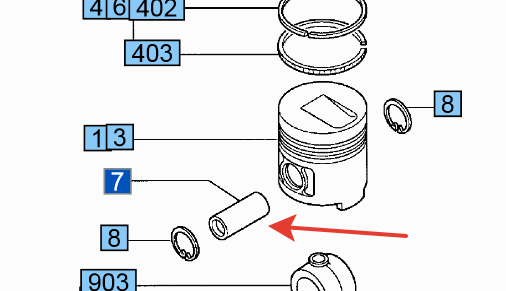 Палец поршневой для двигателя S4Q2 Палец поршневой для двигателя S4Q2