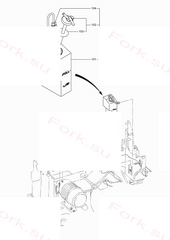 Бак reservoir узел в сборе Mitsubishi 91K0103200 (TANK,RESERVOIR ASSY)