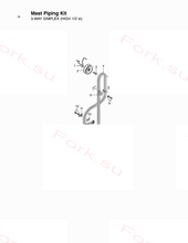 Шланг rubber m l h 110 in 2800 mm Mitsubishi 0574240068 (HOSE, RUBBER M.L.H. 110 IN (2800 MM))